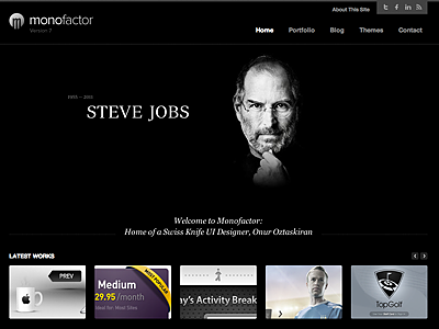 Steve Jobs Tribute Homepage apple steve jobs