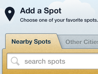 Search Spots iphone location search