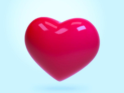 glance heart 3d 3d figure 3d illustrator 3d model cinema4d heart light photoedits realistic red render simple model texture