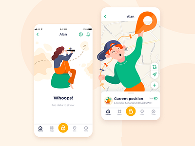 Illustrations for parental control app