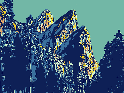 Yosemite mountains national park nps travel illustrations wilderness yosemite