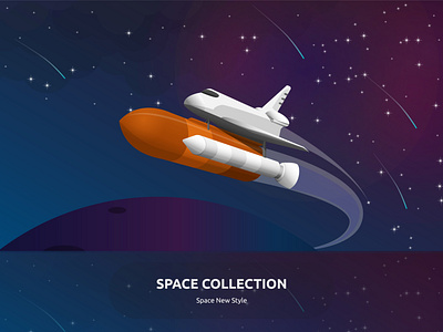 SPACE COLLECTION aerospace dark design galaxy graphic illustration planet rocket space space element space illustration space technology space wallpaper stars vector