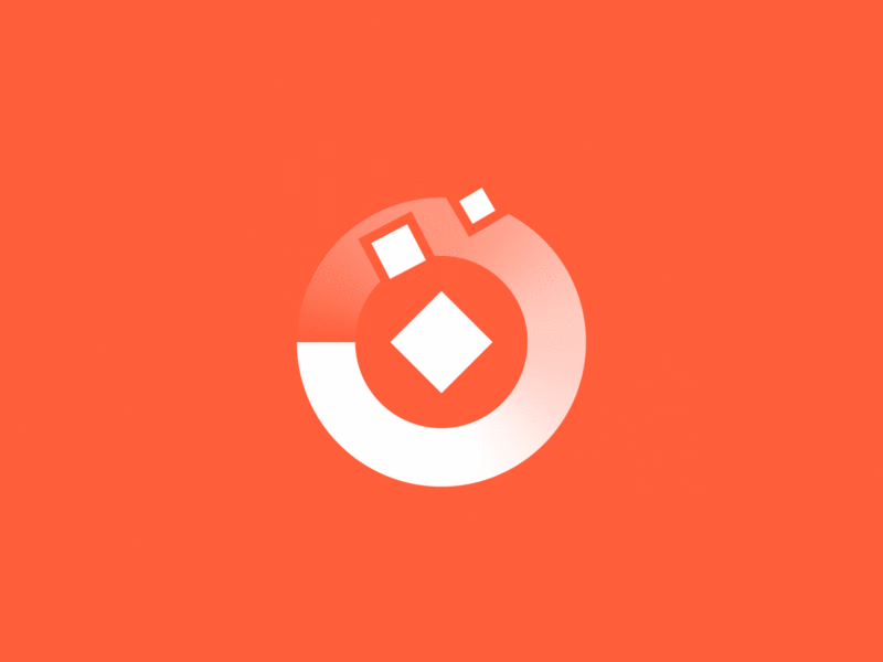 SUDOLABS LOGO brand branding circle computer science gradient lab labs loading loading logo logo logodesign logos orange simple square square logo vector white