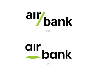 AIR BANK LOGO REDESIGN air air bank air green air logo bank brand branding design green lime logo logo air logo design logodesign logotype new old redesign simple white