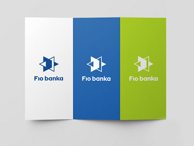 FIO BANK LOGO REDESIGN arrow arrows blue brand branding fio fio bank lime logo logo arrows logo blue logo finance logo showcase logo simple logo star logodesign logotype star vector white