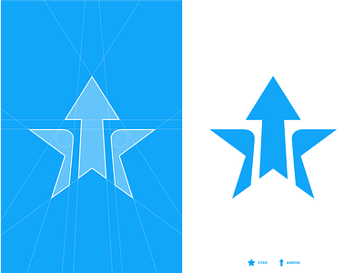 ARROW STAR, Logo grid analytics arrow arrow logo arrows blue brand branding grid logo logo design logodesign logotype premium star stars