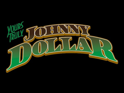 Johnny Dollar Book Title book book cover book design design fiction johnny dollar logo logo design pulp pulp fiction simian brothers title type treatment