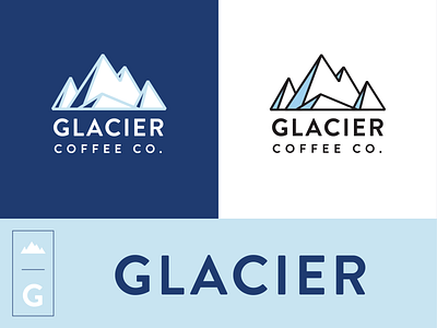 Glacier Coffee Co. brand design brand identity branding branding design coffeeshop design icon logo logo design logodesign