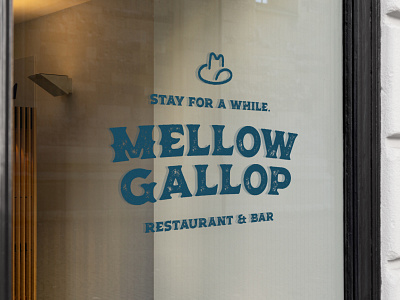 Mellow Gallop Mockups app app design brand brand design brand identity branding branding design cowboy cowboy hat design logo mobile app mobile app design mockup restaurant ui website website design