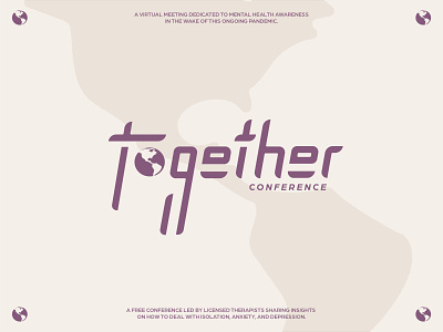 Together Conference - A Virtual Conference for Mental Health art design logo logo design logodesign mental health mental heath awareness type typography virtual virtual conference