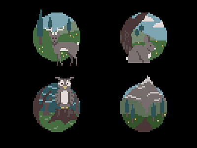 Pixel Woodland Series