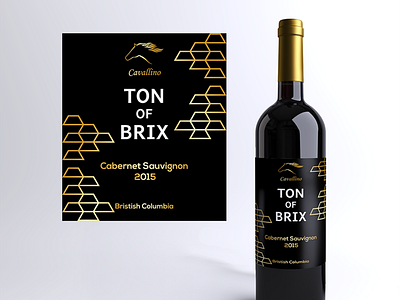 Ton Of Brix Wine Label illustration illustrator product label product label design product mockup wine bottle wine label wine label design