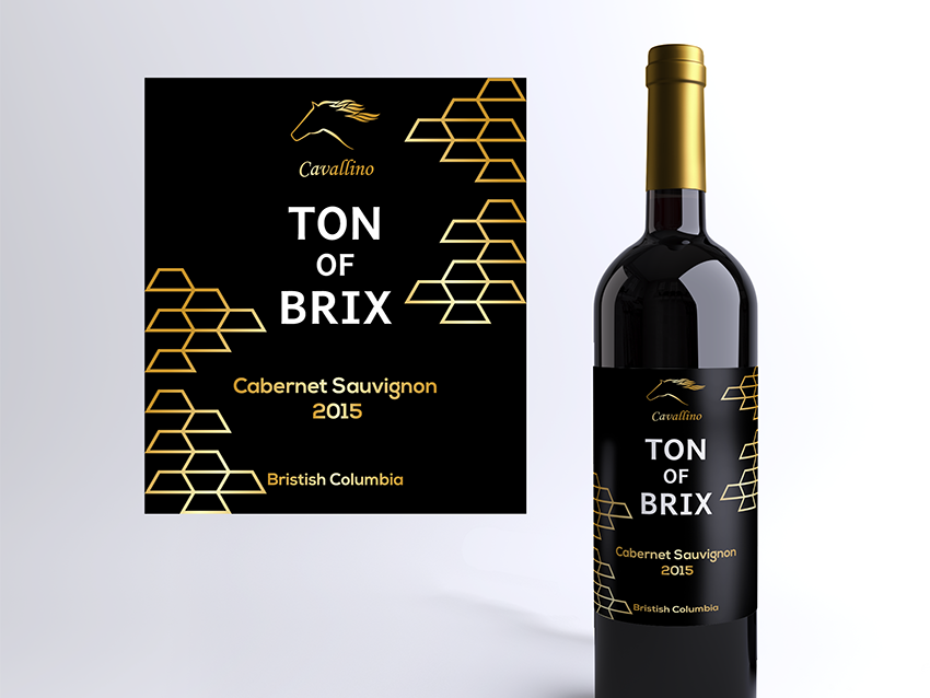 Ton Of Brix Wine Label by Nicole Berry on Dribbble