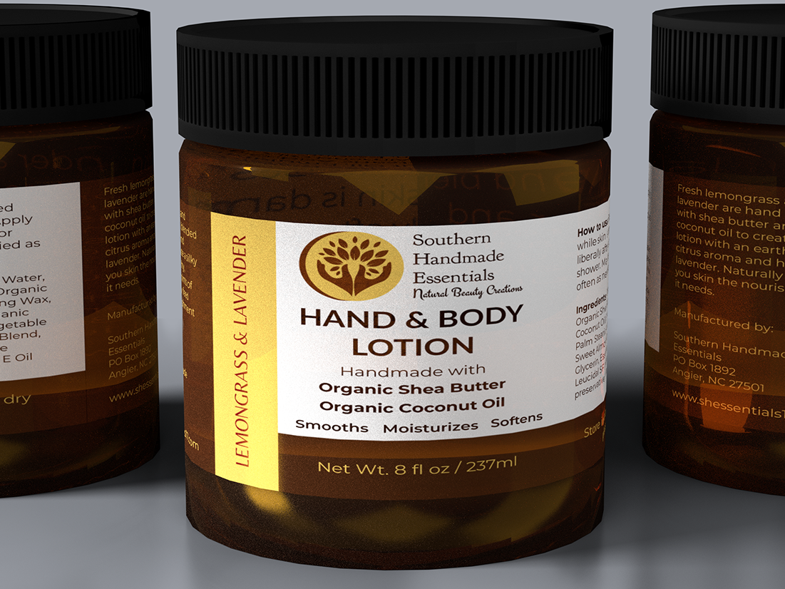 Lemongrass & Lavender Hand & Body Lotion Jar by Nicole Berry on Dribbble