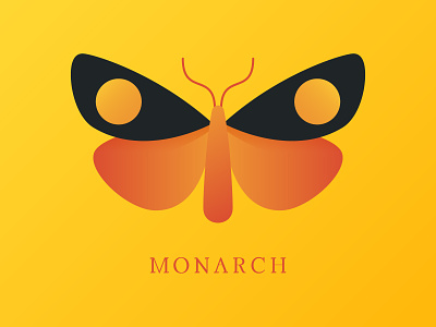 Monarch Logo butterfly gradients graphic design illustration logo logo design monarch typography