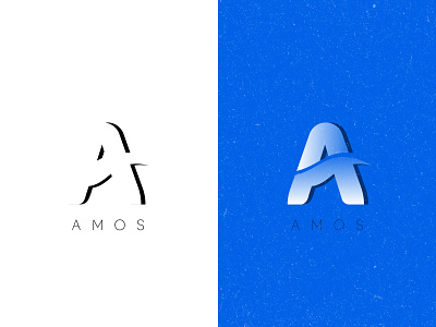Amos dynamic logo lettermark logo logo design typography wordmark