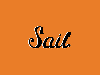 Sail Lettering branding graphic design handlettering lettering lettering logo lettering logo design logo logotype logotype design vector