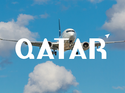 Qatar Airways airlines branding design flat graphic design illustration lettering logo logotype qatar vector wordmark