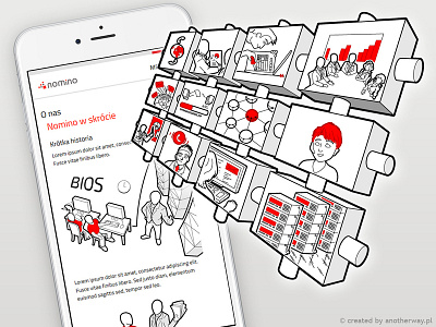 Nomino 02/03 drawings illustration leaflet visualidentification website