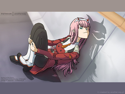 Zero Two anime darlinginthefranxx ditf fanart manga patreon zerotwo