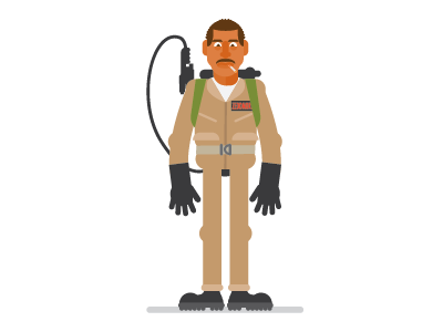 Winston Zeddmore character design ghostbusters illustration vector