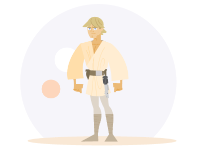 Skywalker character design fanart illustration starwars vectorart