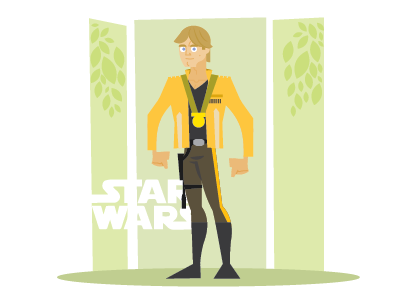 Yavin Skywalker character design fanart illustration starwars vectorart