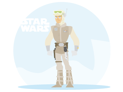 Hoth Skywalker character design fanart illustration starwars vectorart