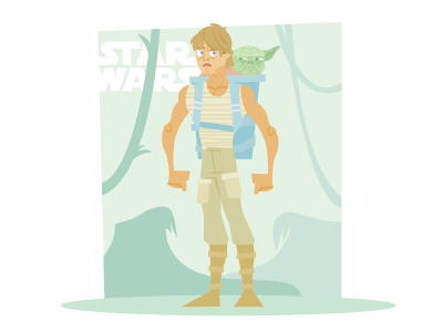 Dagobah Skywalker character design fanart illustration starwars vectorart