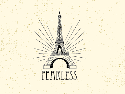 Fearless fearless france illustration paris prayforparis vector