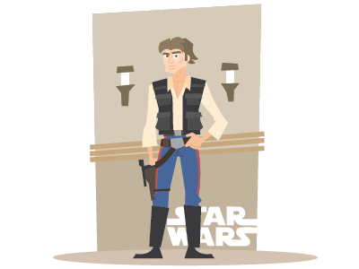 Mos Eisley Solo character design fanart illustration starwars vectorart