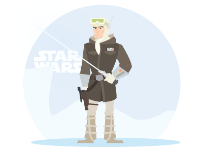 Hoth Solo character design fanart illustration starwars vectorart