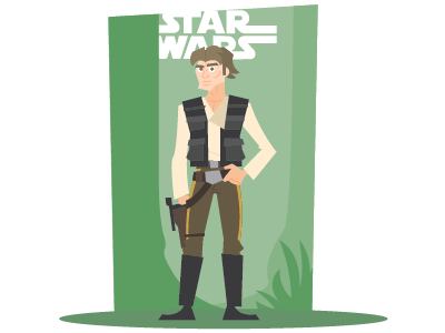 Endor Solo character design fanart illustration starwars vectorart