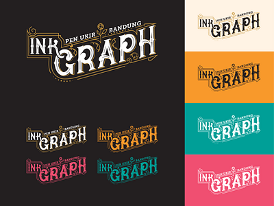 Inkgraph Logo branding illustration typography vector vintage logo