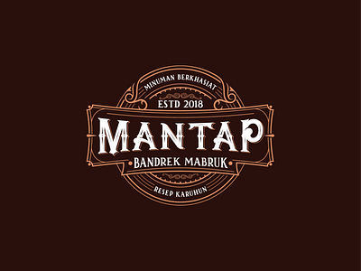 Bandrek Mabruk branding design illustration logo typography vintage vintage badge vintage logo