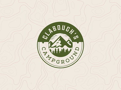 Claboughs Campground design flat forest green logo mountain vector vintage art vintage badge vintage logo