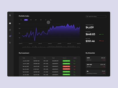 028 - Stock Research Tool design interaction interaction design interface design investment app research stock market ui user interface ux web web app web design website