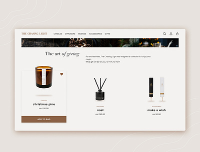 Desktop Product Detail Page | Candles branding candle candles design desktop ui uidesign uiux uiuxdesigner ux web web design webdesign website website design