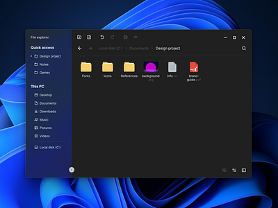 Windows 11 File Explorer by Mateus Villain on Dribbble