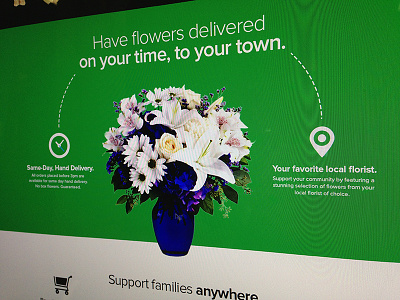 web comp, flowers section comp web design