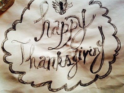 Happy Thanksgiving crayons doodle sketch