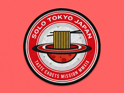 Taste Cadets: Tokyo Japan 2019 badge crest food illustration illustrator mockup patch patch design patches space vector vector art vector illustration