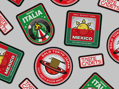 Taste Cadets: Patch Collection badge badge design badges crest food food design illustration illustrator mockup patch patch design patches vector vector art vector illustration vectors