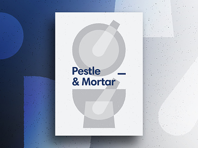Pestle & Mortar circles design flat flat design grey illustration minimal poster shapes texture type vector