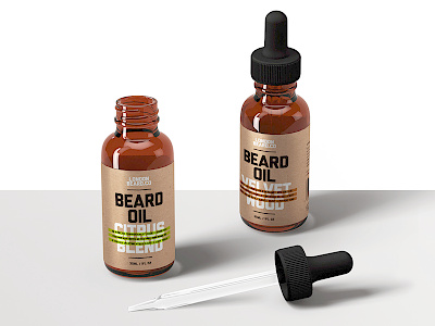 London Beard Company Redesign beard bottle brand design graphics logo mockup packaging product type typography