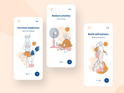 Wellness Mobile App Onboarding Screens