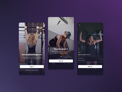 Fitness Sign Up Screen dailyui fitness instructurs mobile onboard screen sign up sports ui