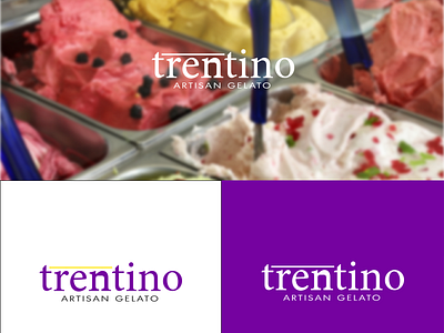 Trentino - Artisan Gelato blue brand branding character design flat icon identity illustration illustrator lettering logo minimal negative space type typography vector web