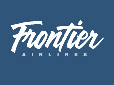 Hand lettered logo for Frontier Airlines calligraphy hand lettered logo hand lettering hand lettering logo lettering logo ruling pen