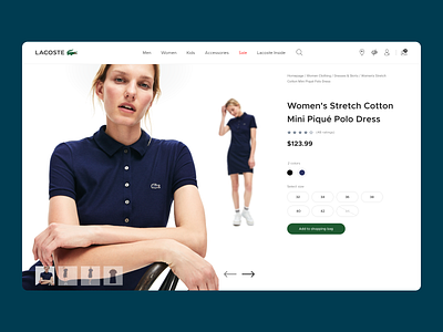 Lacoste product page concept